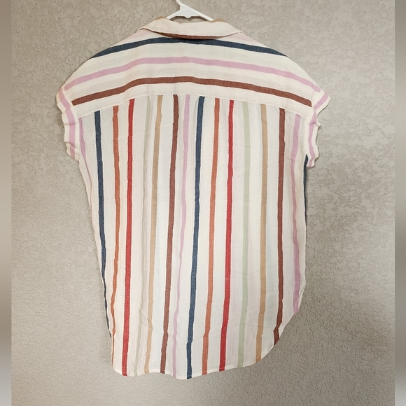 Madewell stripped button-down shirt size XXS over-sized style - Picture 4 of 4